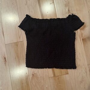 Eye Candy black stretchy crop shirt